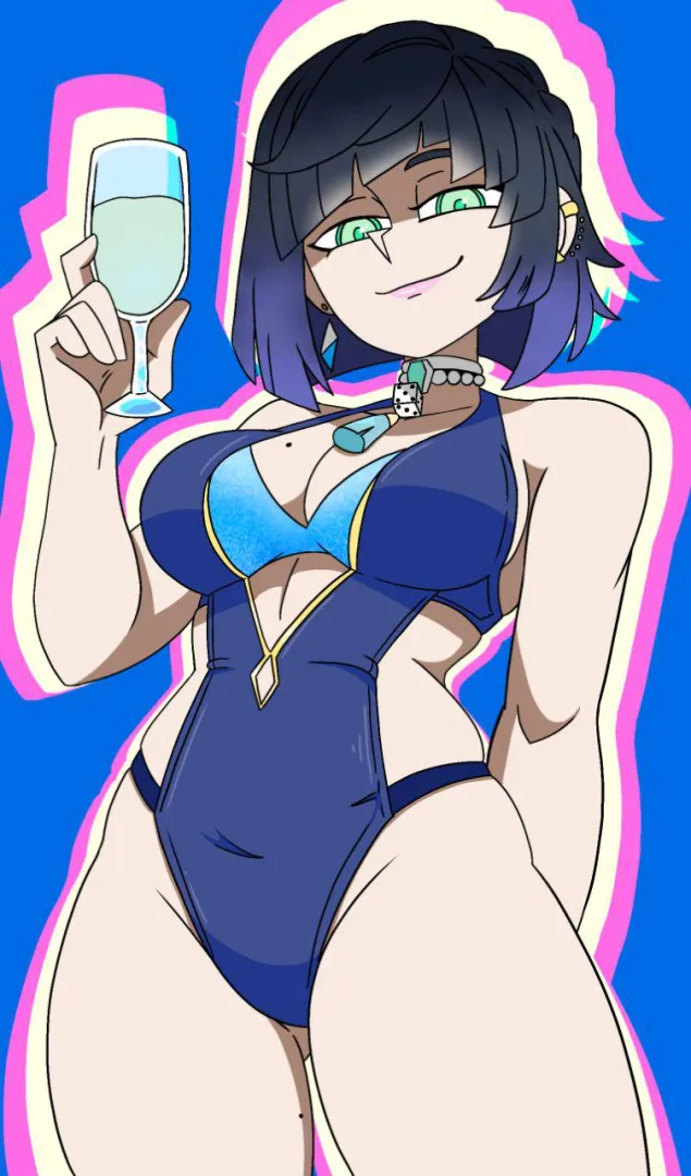 My little fan art with Yelan~