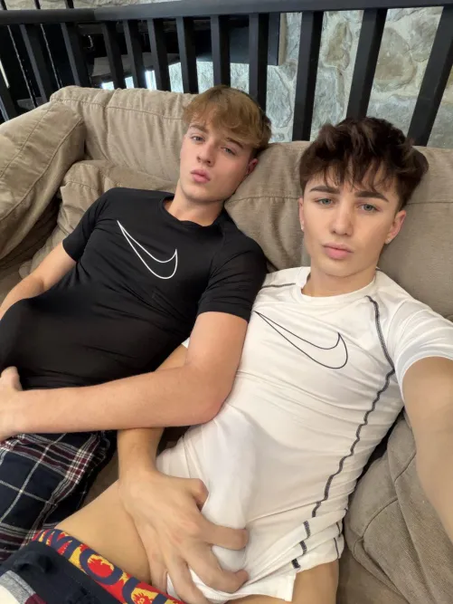 A casual day at home having a good time