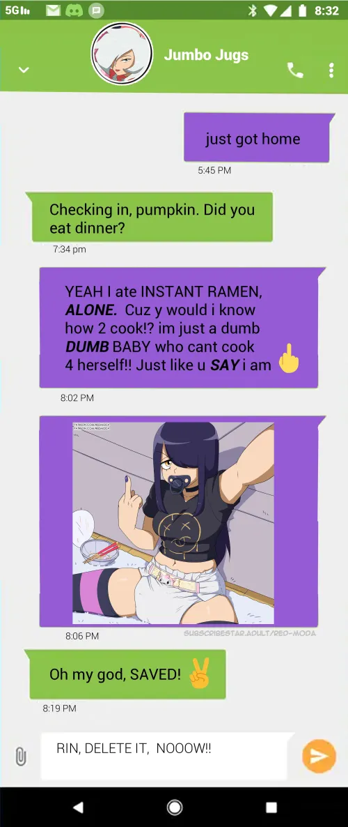 (Art by RedModa) “messages..”