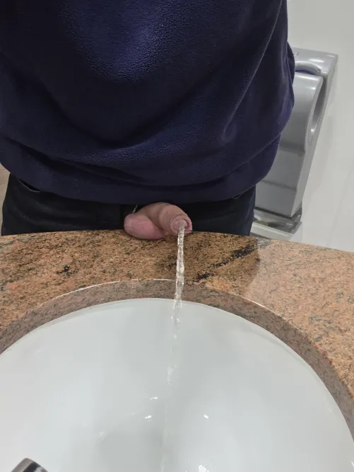 Bathroom sink at work