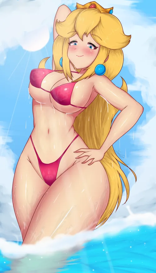 Bikini Peach (art by me)