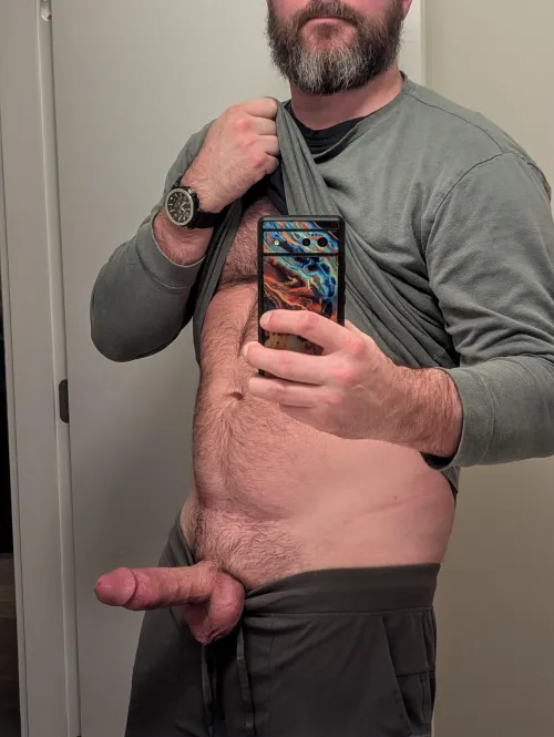 Earthtones and a hard cock