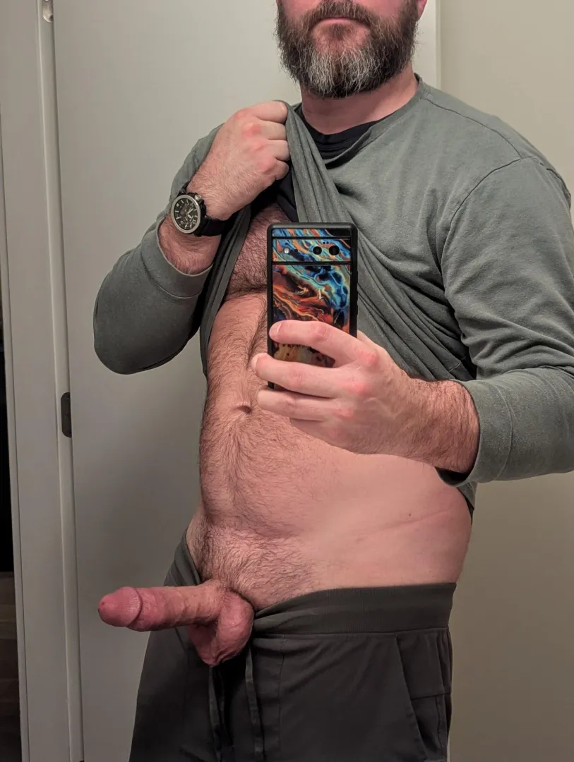 Earthtones and a hard cock