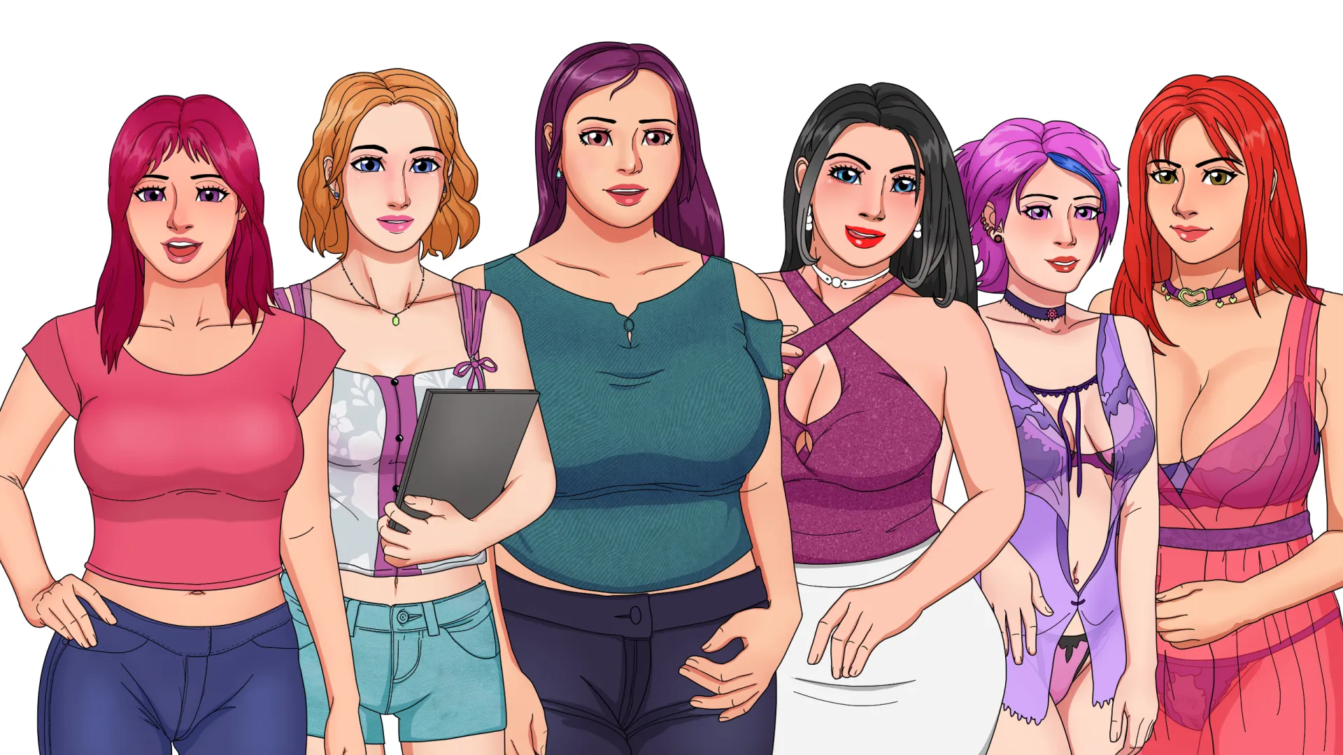 From shorties to BBWs to MILFs: the love interests and side characters (with h-scenes) in my upcoming AVN!