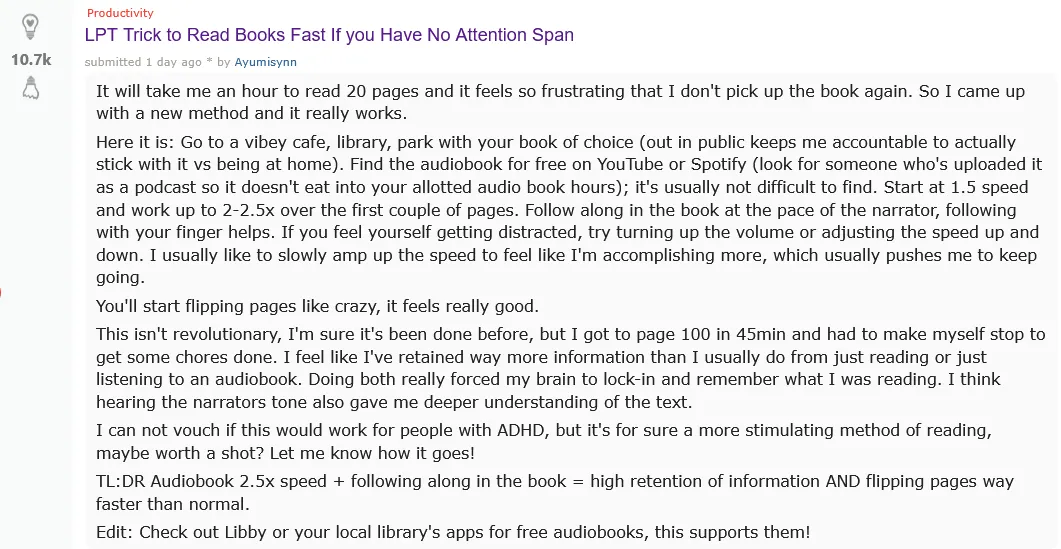 having the attention span of a toddler is valid!! :))