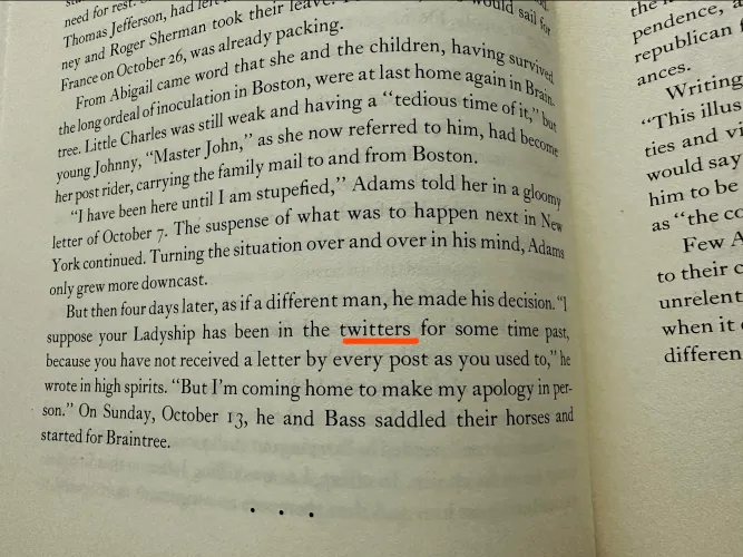 John and Abigail Adams were on Twitter?