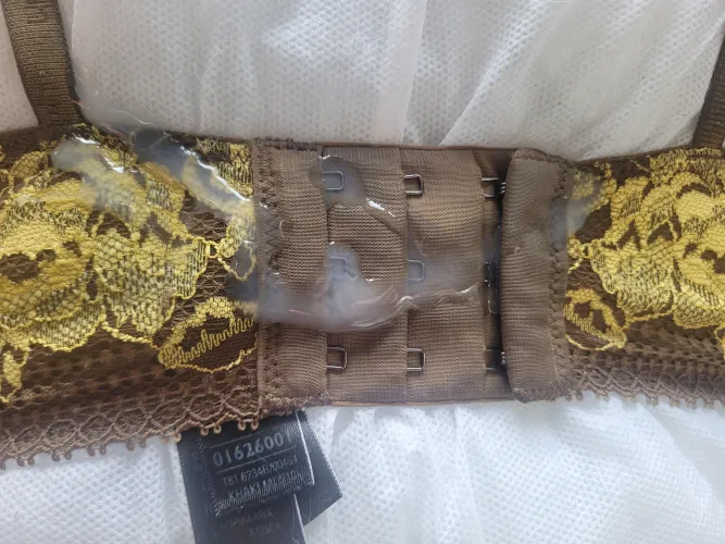 just spunked all over this pretty bra clasp