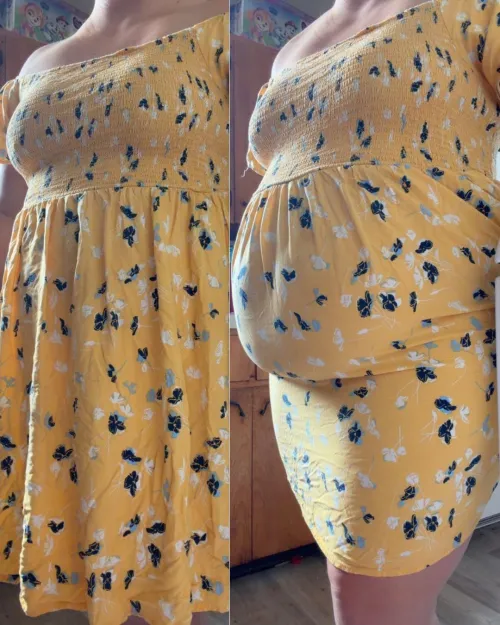 No belly, and then suddenly belly!