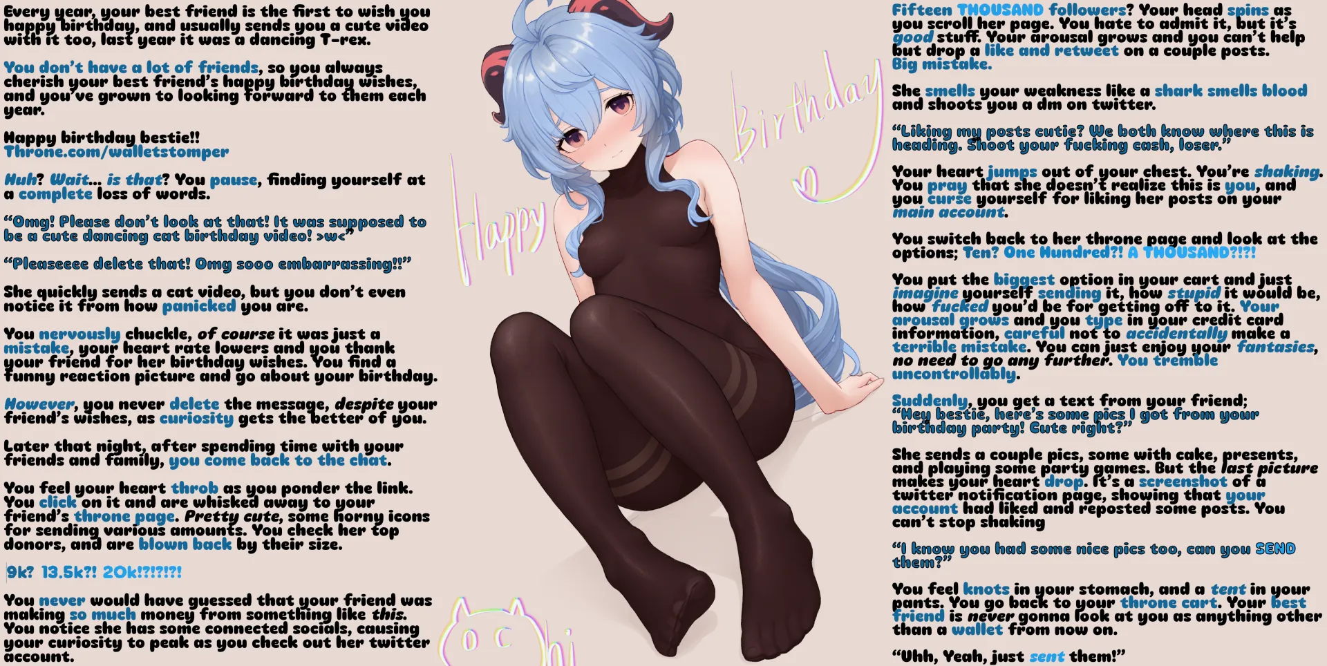 One wrong link turns into a lifetime wallet~ [Findom] [Femdom] [No sex] [Friend] [Long]