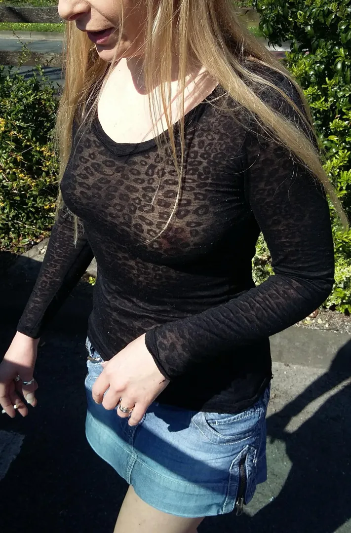 Out for a meal I think people saw my nipples