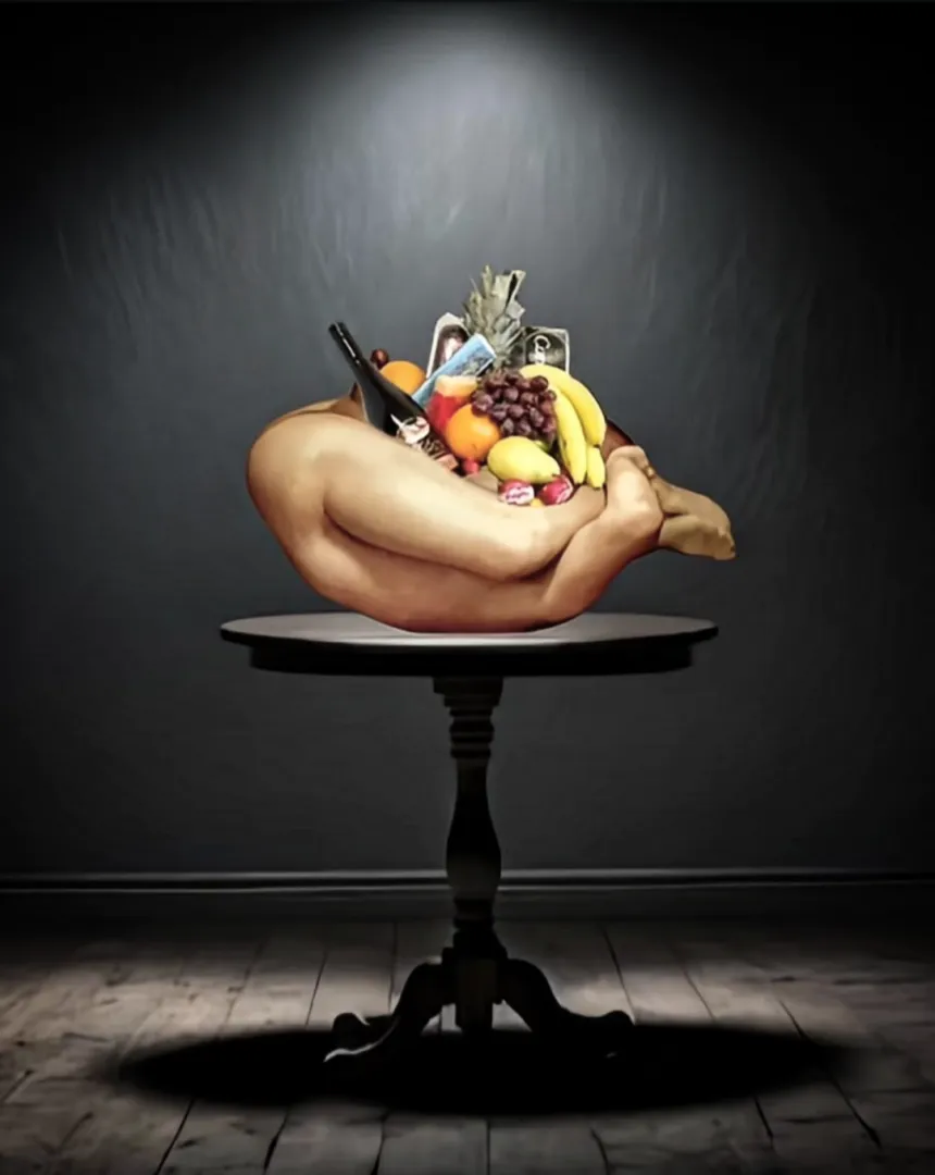 Reduced to a fruit basket..