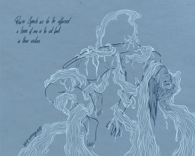 “River Spirits are to be offered a boon if one is to set foot in their waters“ (OC)