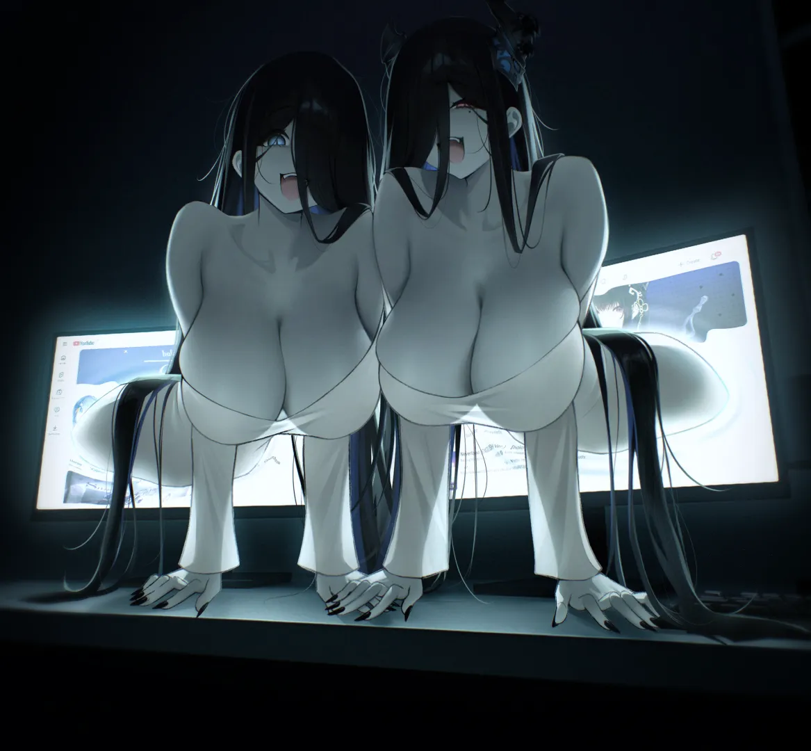 Spooky Nerissa and Kronii [Hololive]