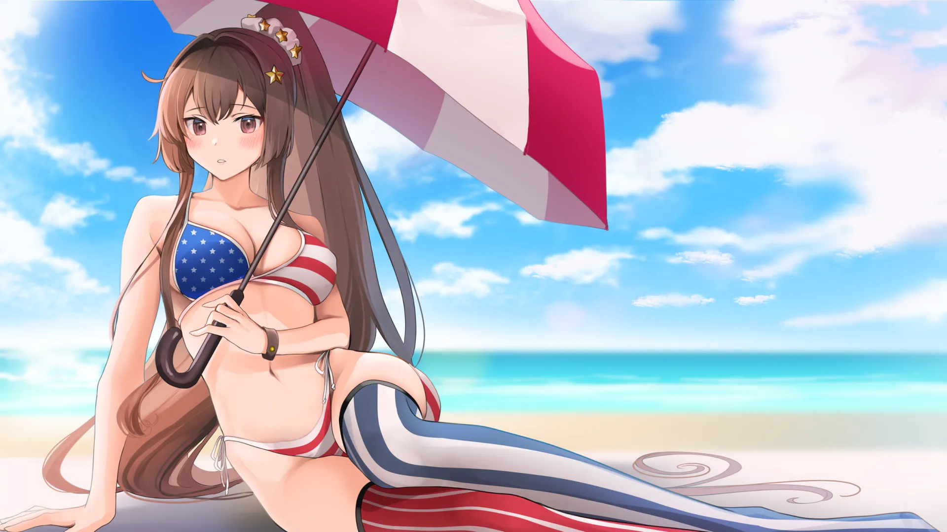 Star-Spangled Bikini Yamato [Kantai Collection] (2560x1440)