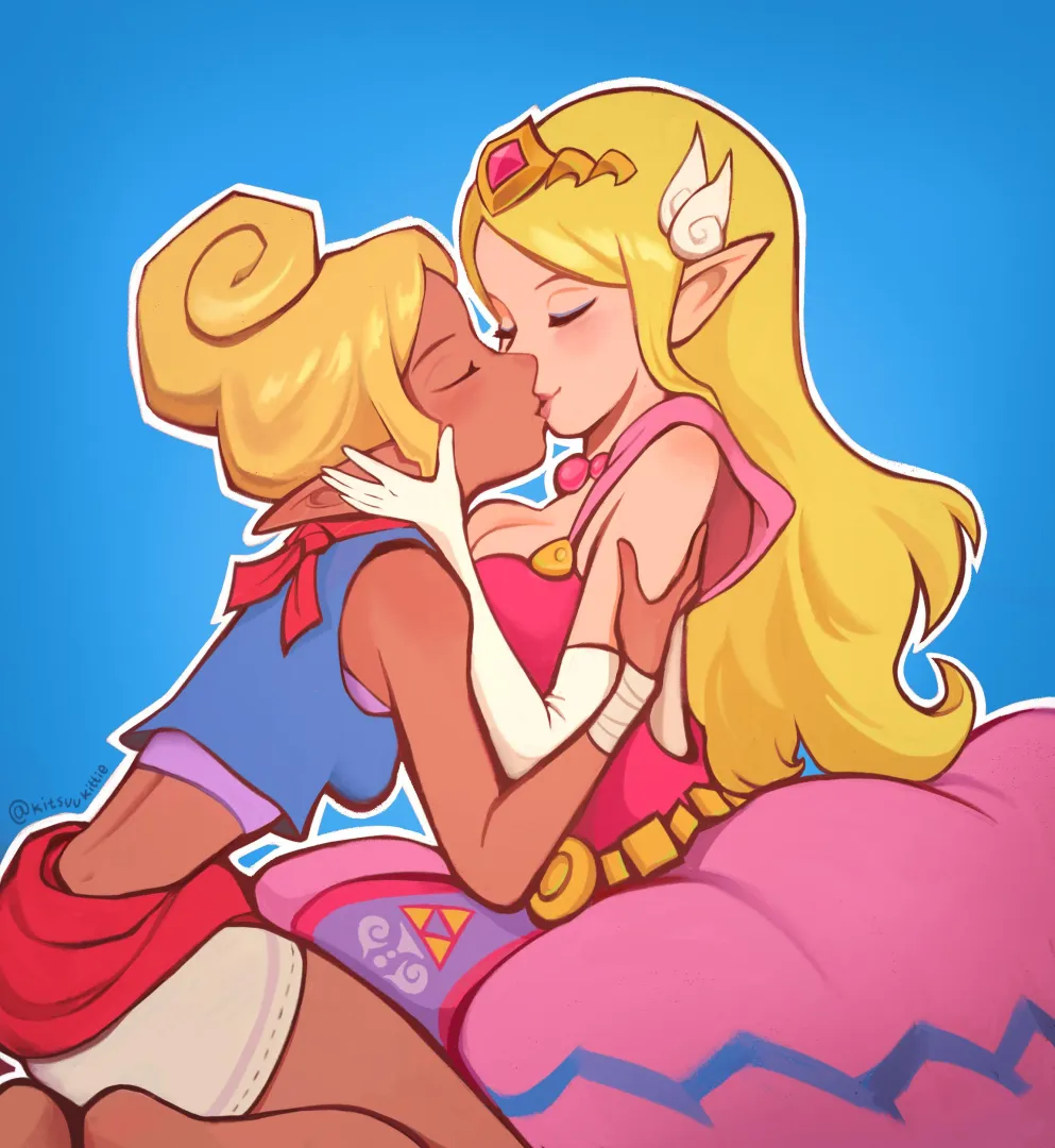 tetra x zelda selfcest ~ kissing feels so familiar…