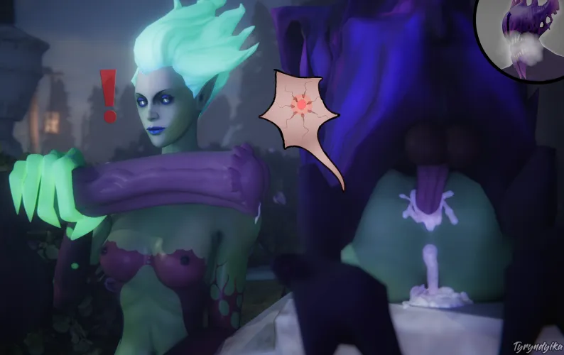 Death Prophet x Bane, commissioned art (Tyryndyika)