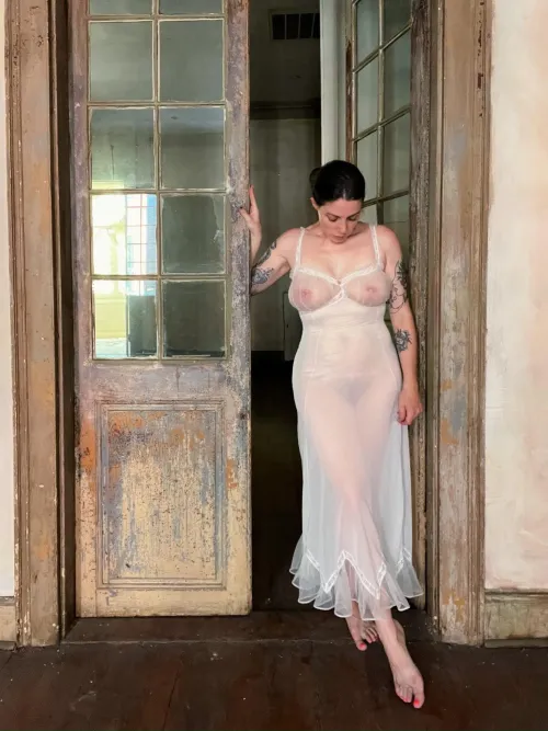 Explored an abandoned house in this sheer dress