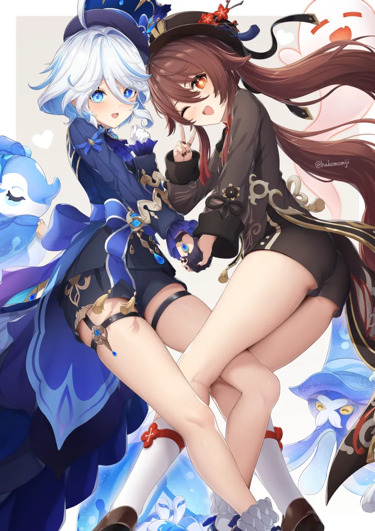 Furina, Hu Tao (Genshin Impact) [hako momiji]