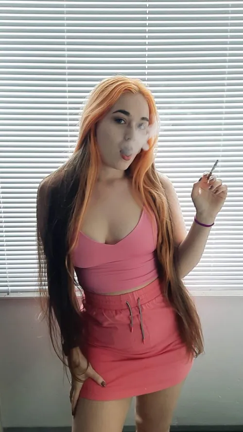 Heavy smoker with extra long hair