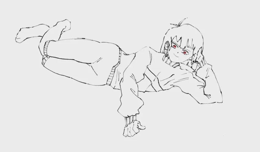 I can't tell if she's wearing pants or not? (Tonue)