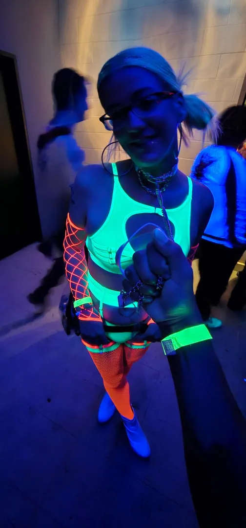 Leashed and collared and loving it