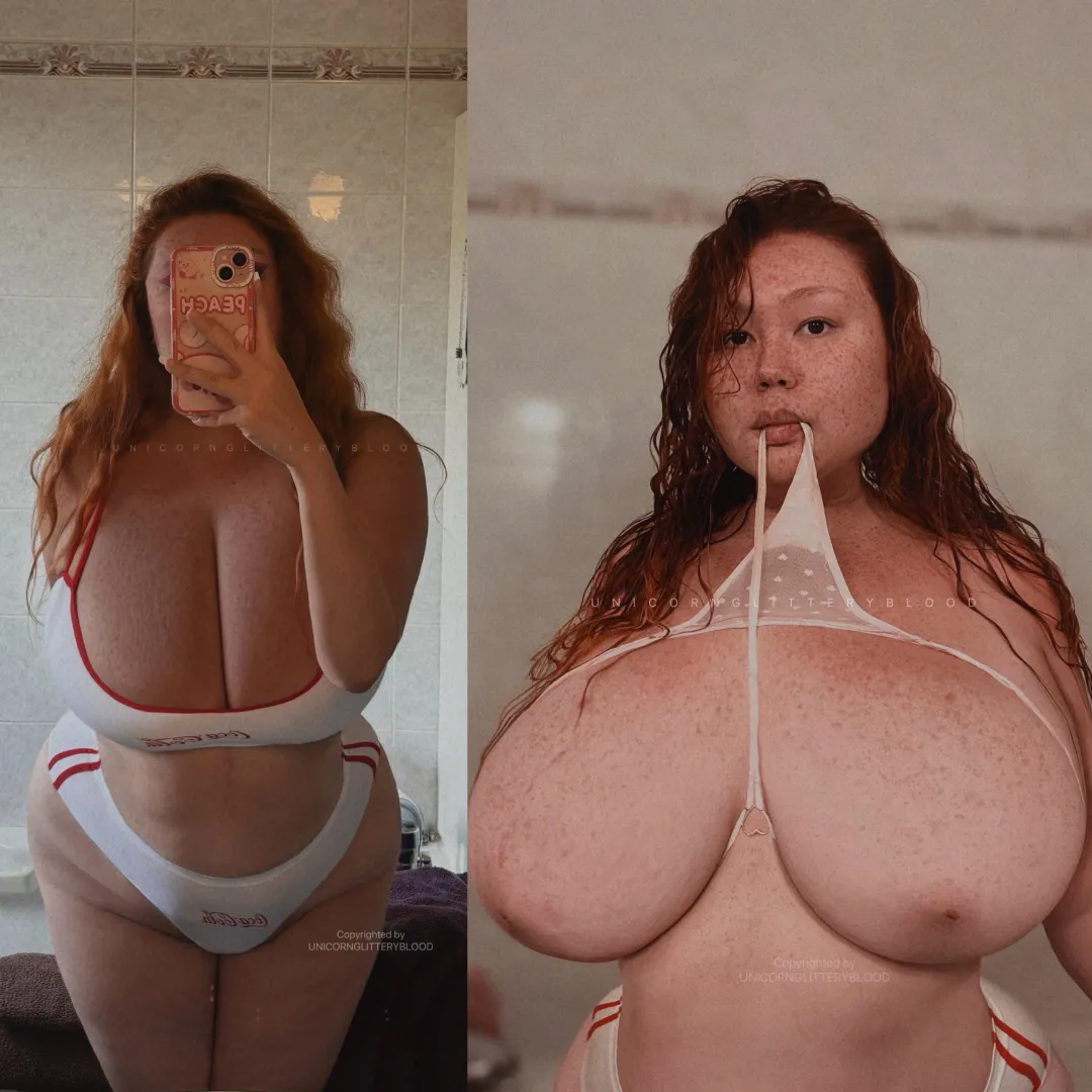 [OC] anime pose for my anime sized tiddies! what's your fav anime btw?