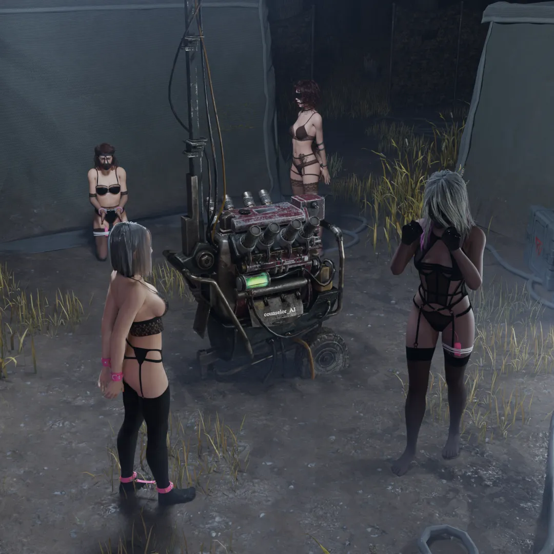 sable, mikaela, yun jin, and nancy bondage