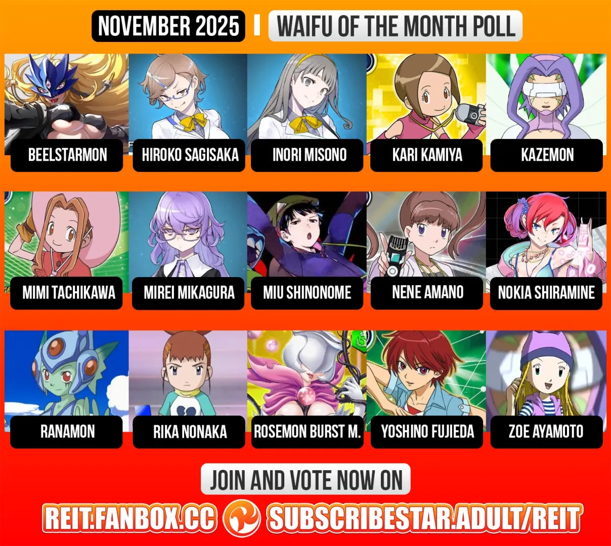 Waifu of the Month poll