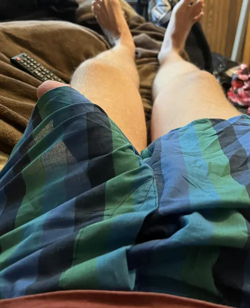 [26] Love tenting in bball shorts and boxers let’s bust in a pair