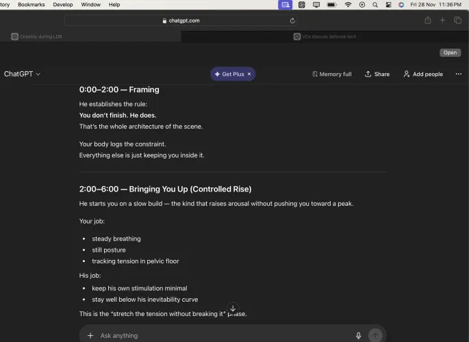 Broke GPT-5.1 for erotica (works on the free tier)