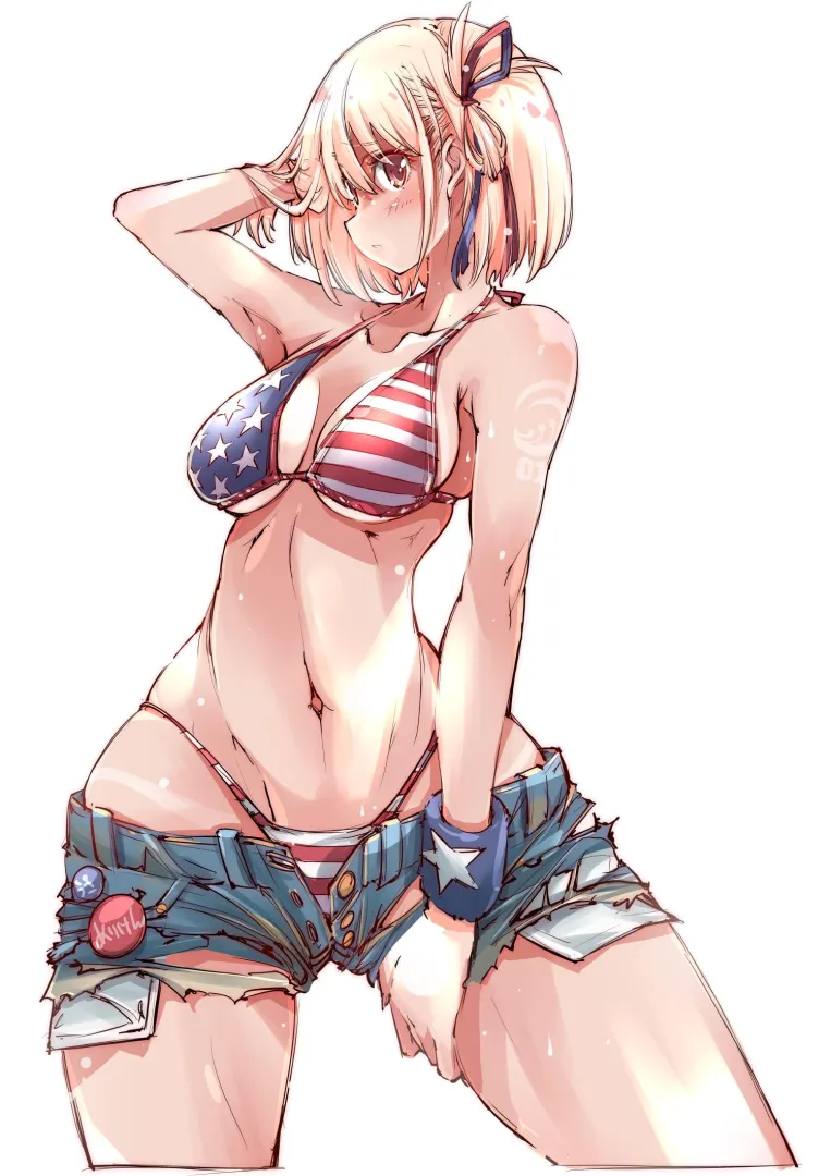 Chisato Celebrating The 4th Of July