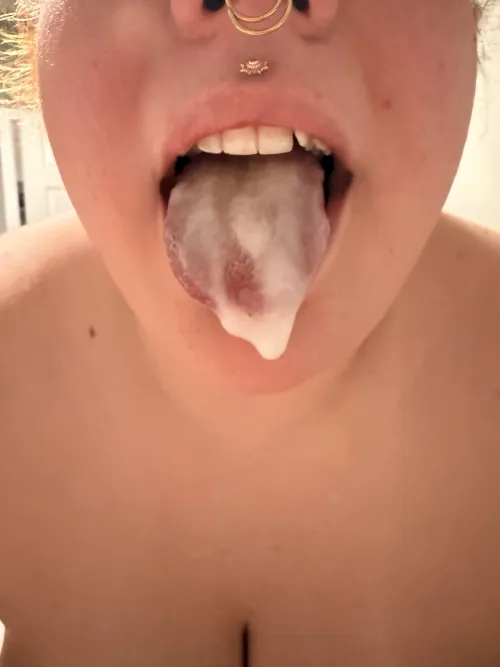 Do I look good with cum in my mouth?