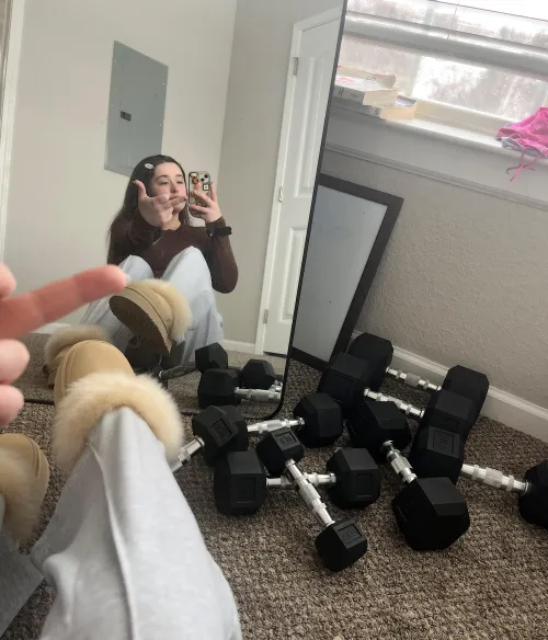 Don’t you love mommy’s Uggs? You want to send about it don’t you…?