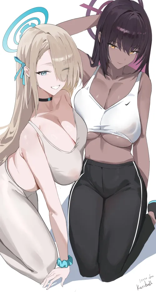 Gym Asuna and Karin (kuriball)
