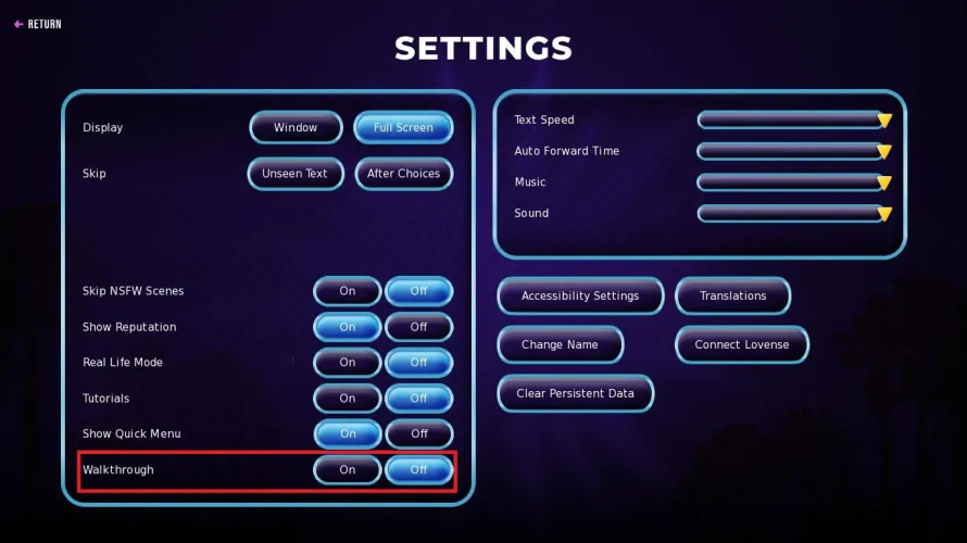 Help! What does the marked settings do?