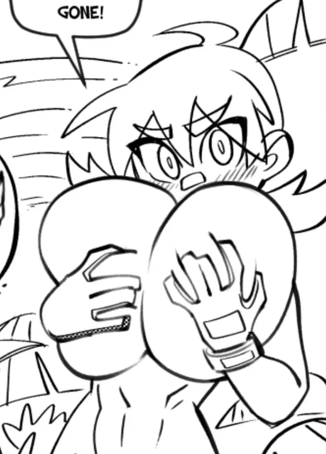 Her swimsuit is gone!