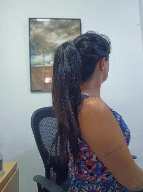 I love wearing my hair up.