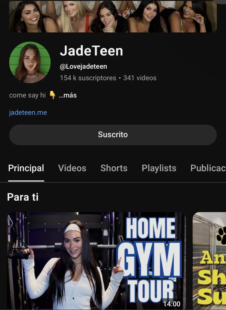 Jade has a youtube channel let’s show support and hit that subscribe button 