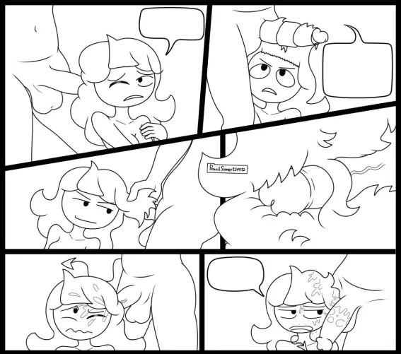 Jaiden hairjob comic wip