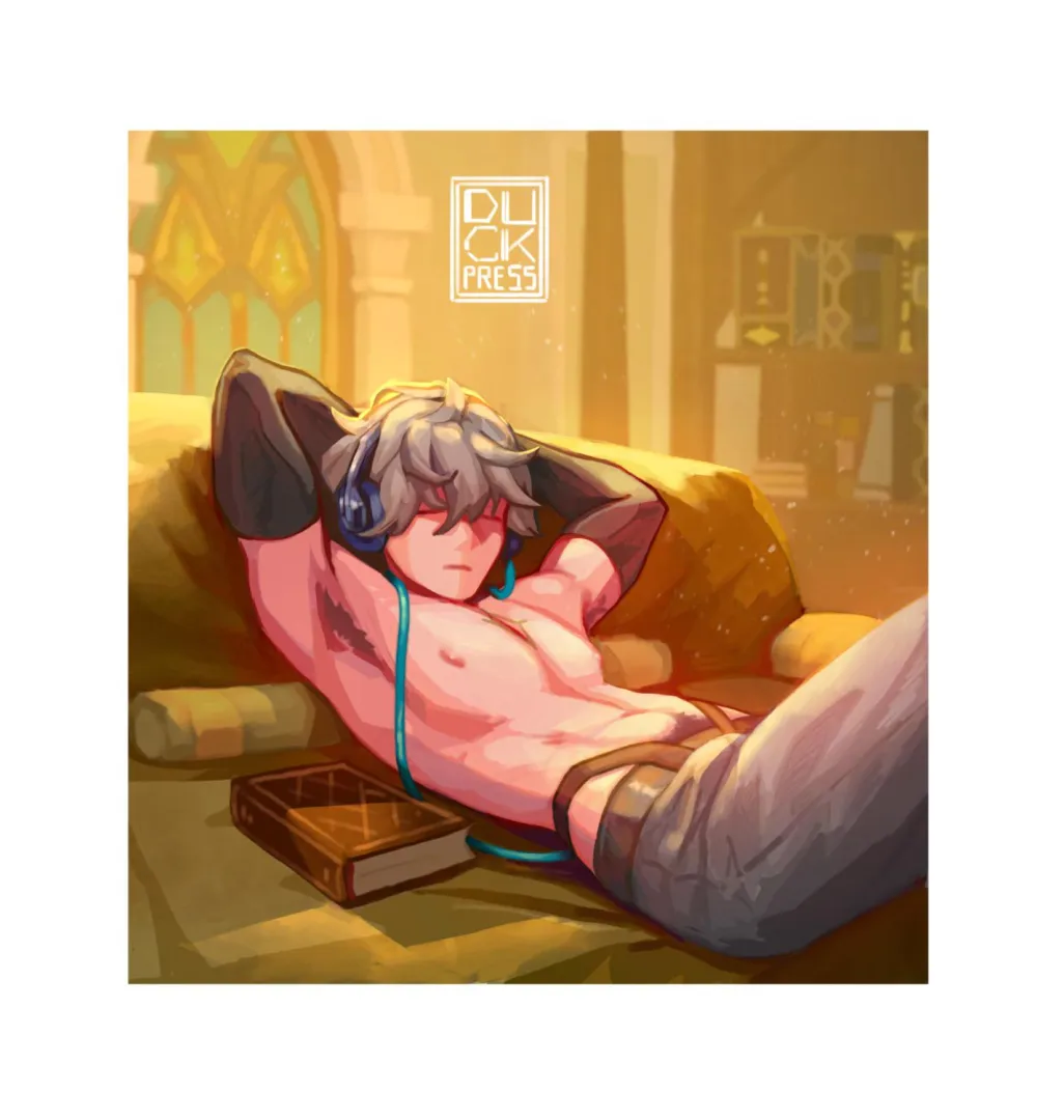 Just Alhaitham asleep in the sun with a boner