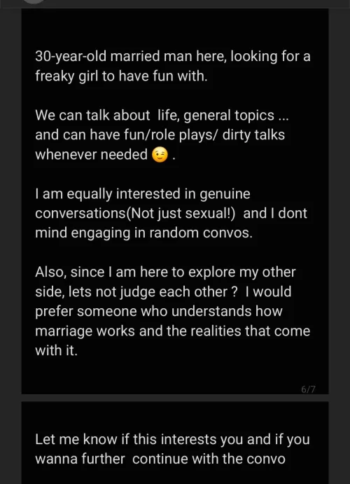 Married [m]30, Here for women who like dom Men