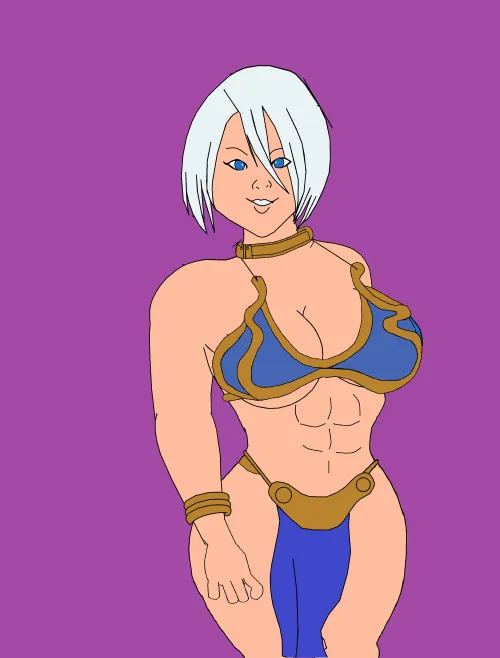 My own version of Angel from KOF dressed as Slave Leia