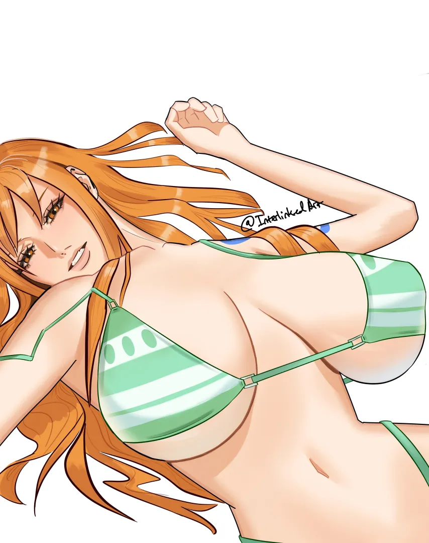 Nami laying down (InterlinkedArt)