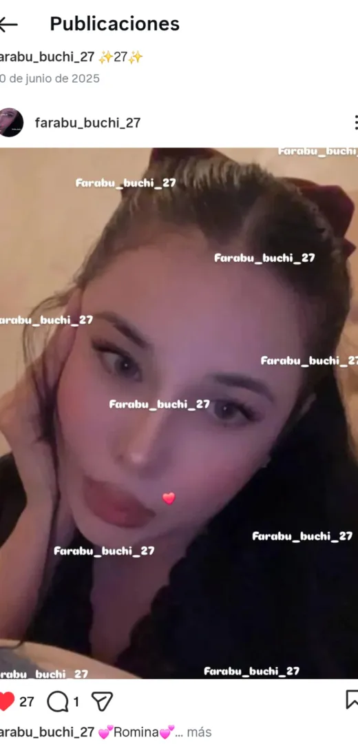 Romina, Ivan Guzmán's alleged ex and also El Perris's alleged girlfriend