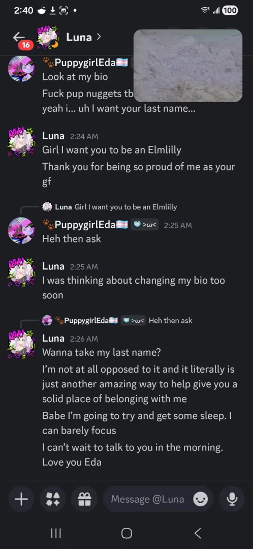 She asked me... Arf?