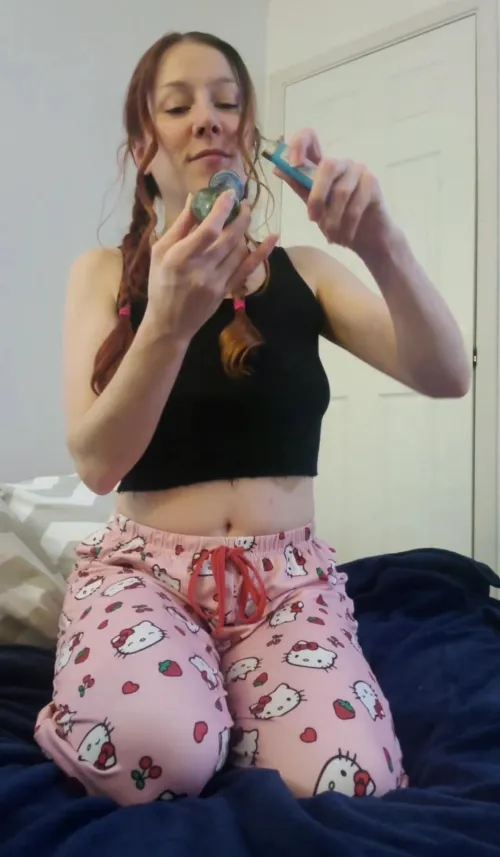 Smiling bc I know I'm about to feel so good