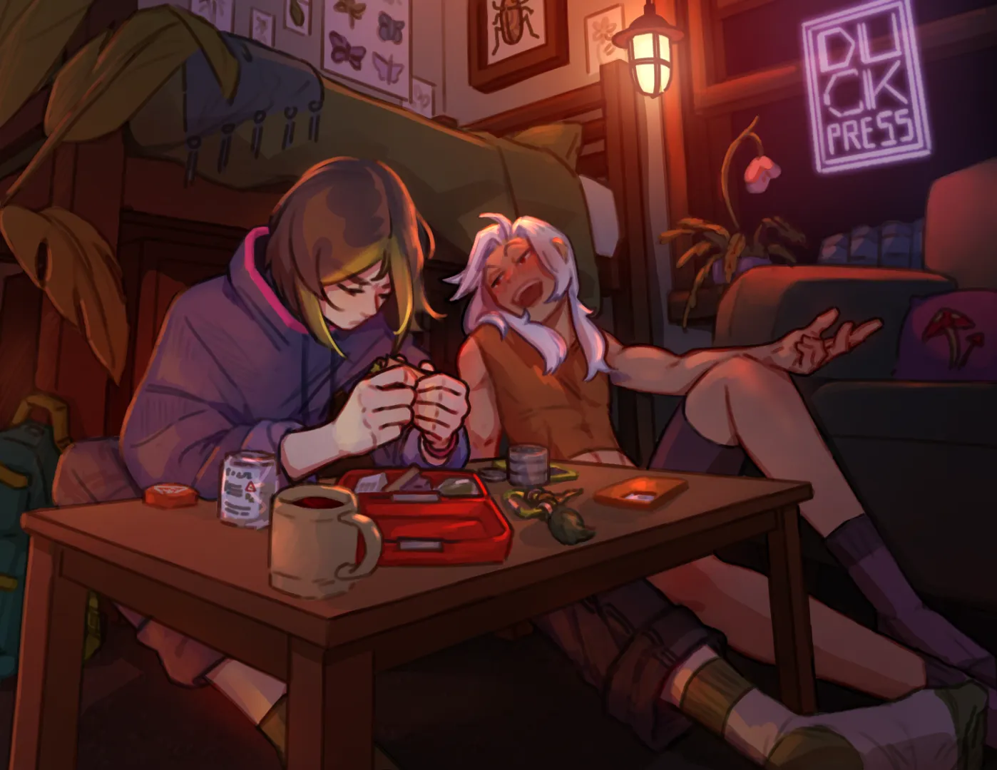 Tighnari rolling a joint (party photos series)