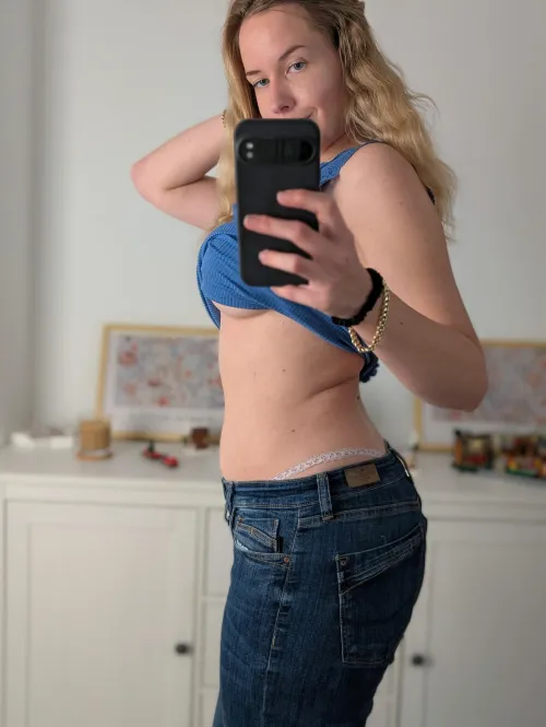 German girl in jeans