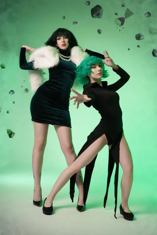 I cosplayed Fubuki with my friend Kailee as Tatsumaki! - Kerocchi
