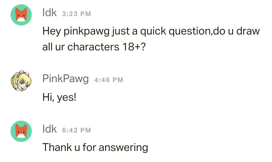 just so there's clarification all characters posted in pinkpawg comics are 18+,the lucoa comic isn't child pornography,i don't condone minor pedo bullshit